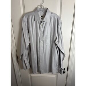 JOSEPH ABBOUD Long Sleeve No Wrinkles Tailored Fit, Grey Size 16-35